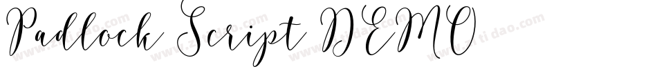 Padlock Script DEMO字体转换
